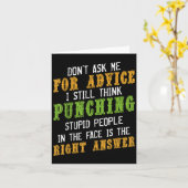 Don't Ask Me For Advice Funny Humor Sarcastic Joke Kaart (Gele Bloem)