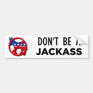 dont-b-a-jackass bumpersticker