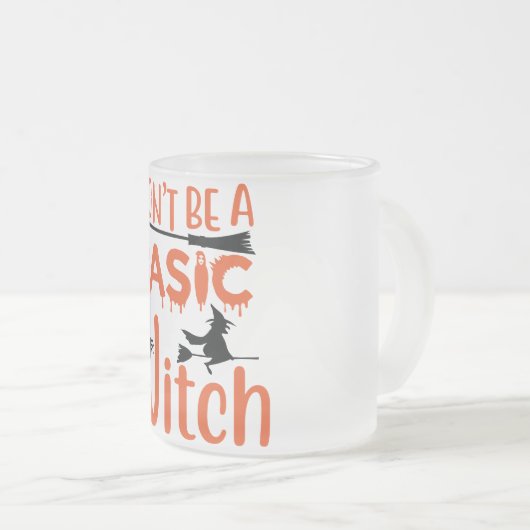 Don't Be A Basic Witch Halloween Matglas Koffiemok (Voorkant rechts)