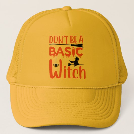 Don't Be A Basic Witch Halloween Trucker Pet (Voorkant)