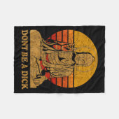 Dont Be A - Buddha - Vintage Distressed  Fleece Deken (Voorkant (Horizontaal))