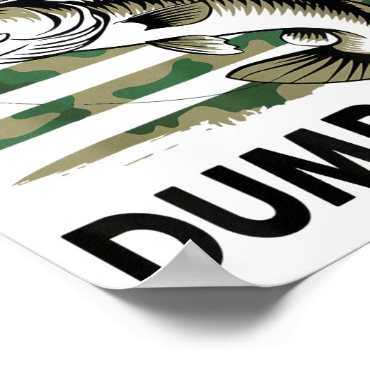 Don't Be A Dumb B Fish American Flag Camo Funny Me Poster (Hoek)