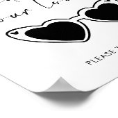 Don't Be Blinded By Our Love Sunglasses Wedding Poster (Hoek)