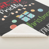 Don't Be Prickly - Personalized Funny Christmas Sherpa Deken (3/4)