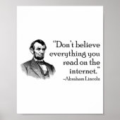 Don't Believe Everything You Read On The Internet  Poster (Voorkant)