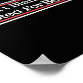 Dont Blame Me I Voted For Bernie Sanders  Poster (Hoek)