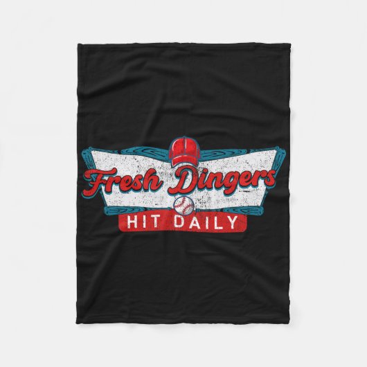 Don't Bunt Hit Fresh Dingers Funny Sell Softll Gam Fleece Deken (Voorkant)