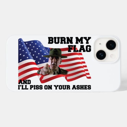 Don't burn my flag  Case-Mate iPhone case (Achterkant (horizontaal))