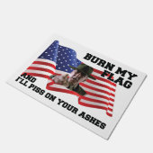 Don't burn my flag  deurmat (Schuin)