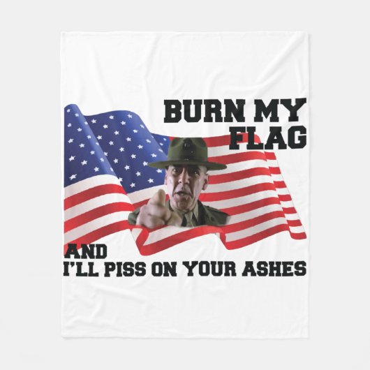 Don't burn my flag fleece deken (Voorkant)