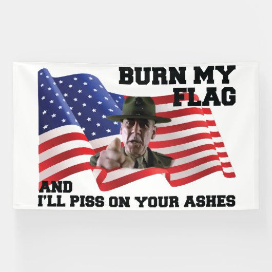 Don't burn my flag  spandoek (Horizontaal)