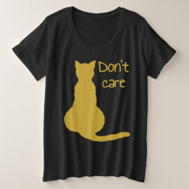 Dont Care Cat Quote Cartoon Vector Uitgesneden Grote Maat T-shirt