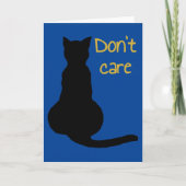 Dont Care Cat Quote Cartoon Vector Uitgesneden Kaart (Voorkant)