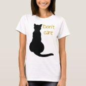 Dont Care Cat Quote Cartoon Vector Uitgesneden T-shirt (Voorkant)