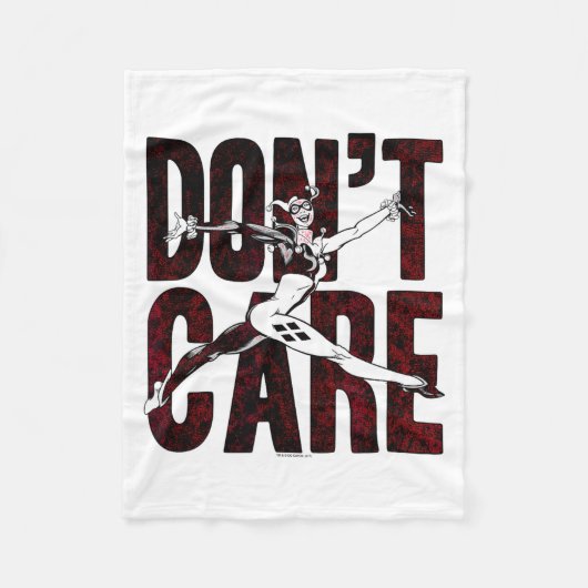 Don't Care  Fleece Deken (Voorkant)