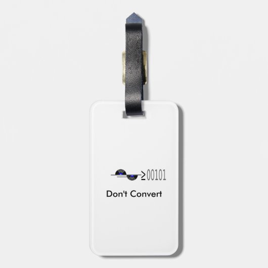 Dont Convert Bagagelabel (Achterkant verticaal)