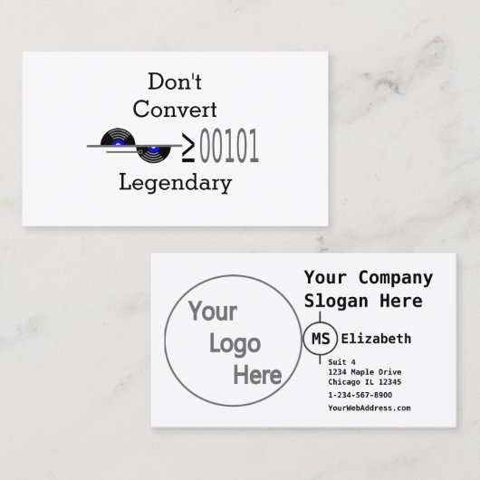 Dont Convert Visitekaartje (Voorkant / Achterkant)