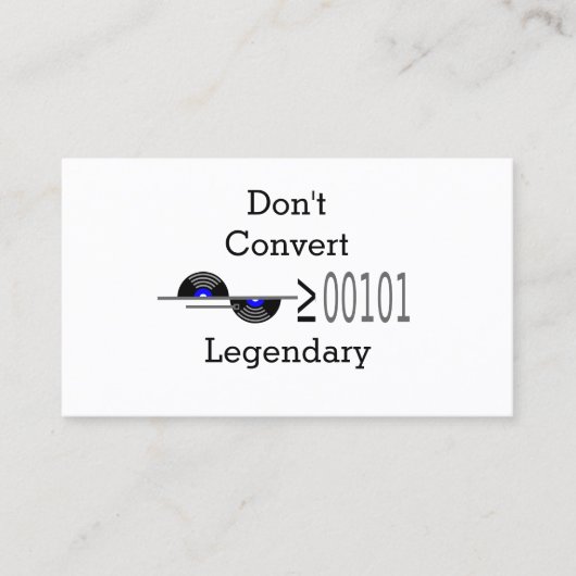 Dont Convert Visitekaartje (Voorkant)