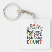Don't count the days, make the days count sleutelhanger (voorkant)