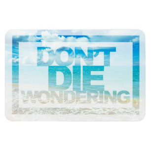 Don't Die Wondering Motivatie prijsopgave Magneet