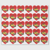 Don't Dodge Me, Be My Valentine! Retro Valentine Cadeaupapier (Vlak)