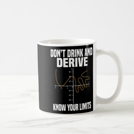 Dont Drink And Derive And Know Your Limit  Koffiemok (Rechts)