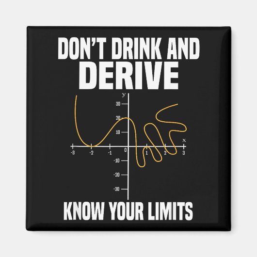 Dont Drink And Derive And Know Your Limit  Magneet (Voorkant)