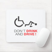 Don't Drink And Drive! Funny Wheelchair Drinking Muismat (Met muis)