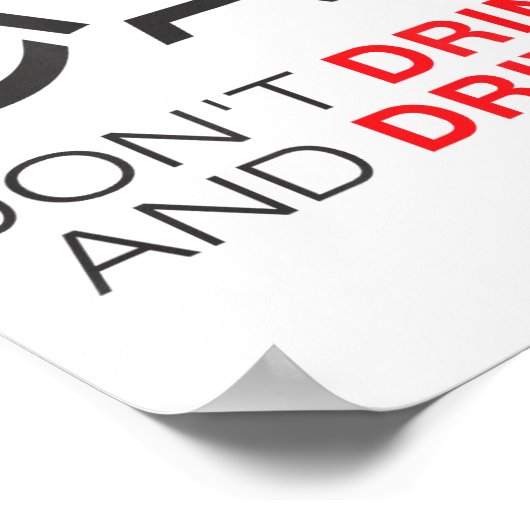 Don't Drink And Drive! Funny Wheelchair Drinking  Poster (Hoek)