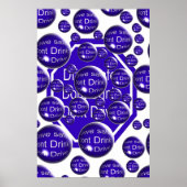 Dont Drink en drive Blue Poster (Voorkant)