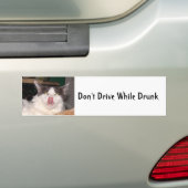 Dont drive drink Funny cat Bumpersticker (Op auto)