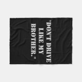 Dont Drive Like My Brother  Fleece Deken (Voorkant (Horizontaal))