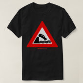 Don't drive your car into the water funny road sig t-shirt (Design voorkant)