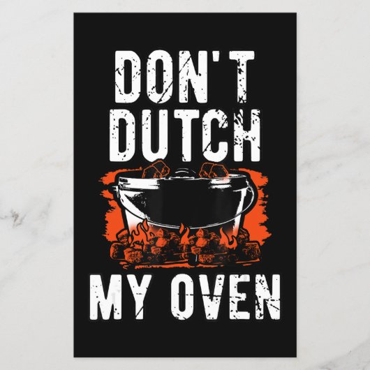 Dont Dutch My Oven - Funny Grill en BBQ Flyer (Voorkant)