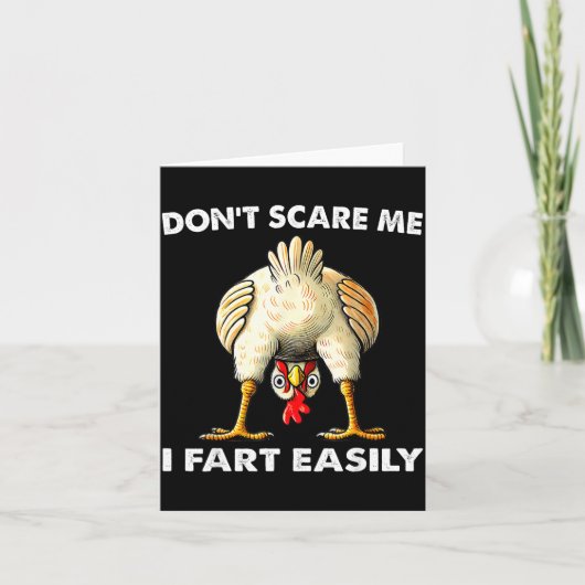Don't E Me I Fart Easily Funny Sarcasm Humor Chick Kaart (Voorkant)