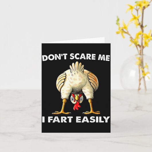 Don't E Me I Fart Easily Funny Sarcasm Humor Chick Kaart (Gele Bloem)