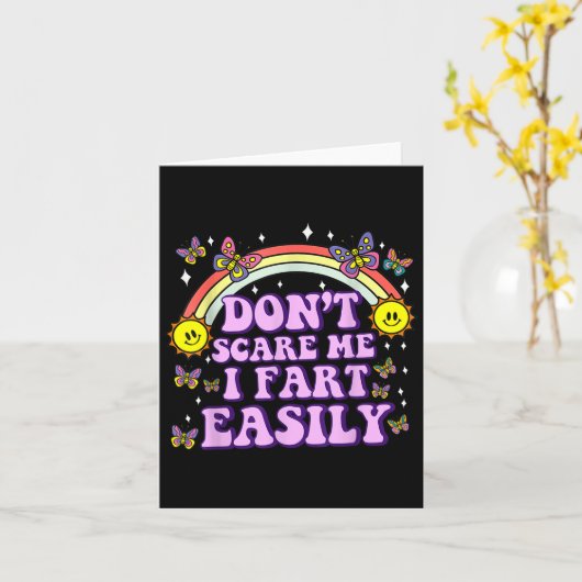 Don't E Me I Fart Gemakkelijk Grappig Embarring Ad Kaart (Gele Bloem)