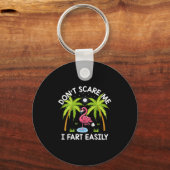 Don't E Me I Fart Gemakkelijk Grappige Flamingo Lo Sleutelhanger (Voorkant)