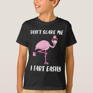 Don't E Me I Fart Gemakkelijk Grappige Flamingo Lo T-shirt