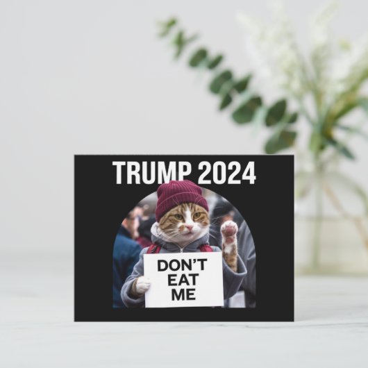 Don't Eat Me Cats voor Trump 2024 Briefkaart (Staand voorkant)