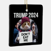 Don't Eat Me Cats voor Trump 2024 Keramisch Ornament (Rechts)