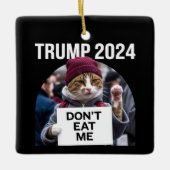 Don't Eat Me Cats voor Trump 2024 Keramisch Ornament (Voorkant)
