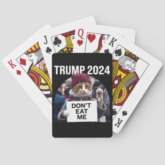 Don't Eat Me Cats voor Trump 2024 Pokerkaarten (Achterkant)