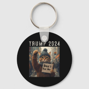Don't Eat Me Cats voor Trump 2024 Sleutelhanger