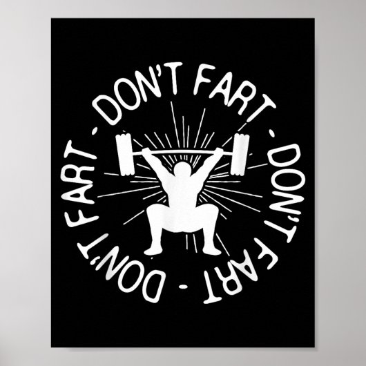 Dont Far Funny Fitness Gym Gift Poster (Voorkant)