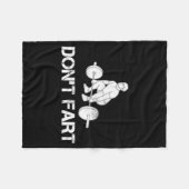 Dont Fart Funny Weight Lifting Gym Workout Fitnes  Fleece Deken (Voorkant (Horizontaal))