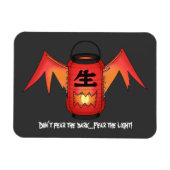 "Don't Fear the Dark" Japanse lantaarn Yokai Magneet (Horizontaal)