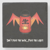 "Don't Fear the Dark" Japanse Yokai Lantern Ghost Stenen Onderzetter (Voorkant)