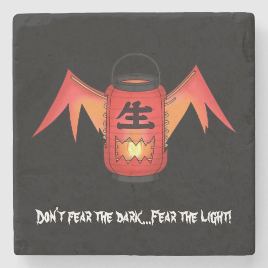 "Don't Fear the Dark" Japanse Yokai Lantern Ghost Stenen Onderzetter (Voorkant)