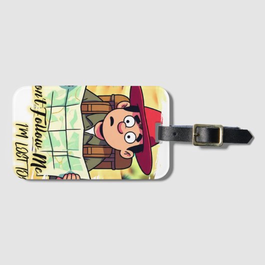 Don't follow me design bagagelabel (Voorkant (horizontaal))